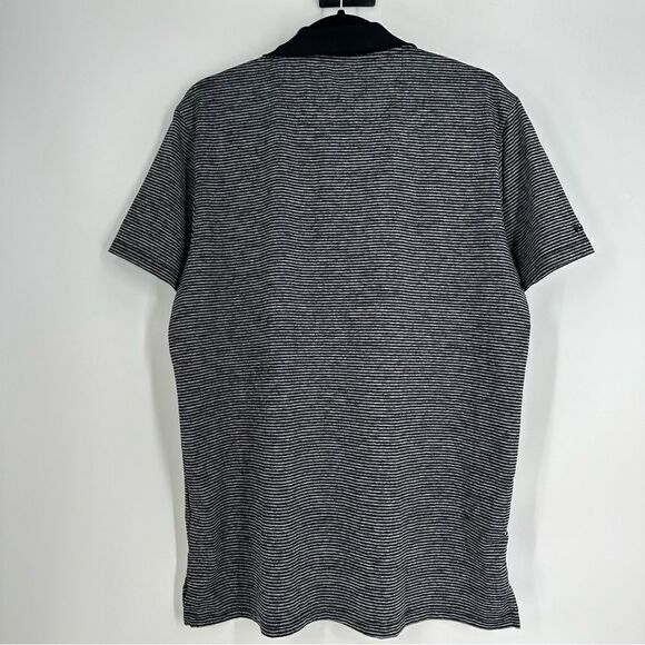 BONOBOS Black and Gray Striped Performance Golf Standard Fit Polo Shirt Sz M - Picture 10 of 14